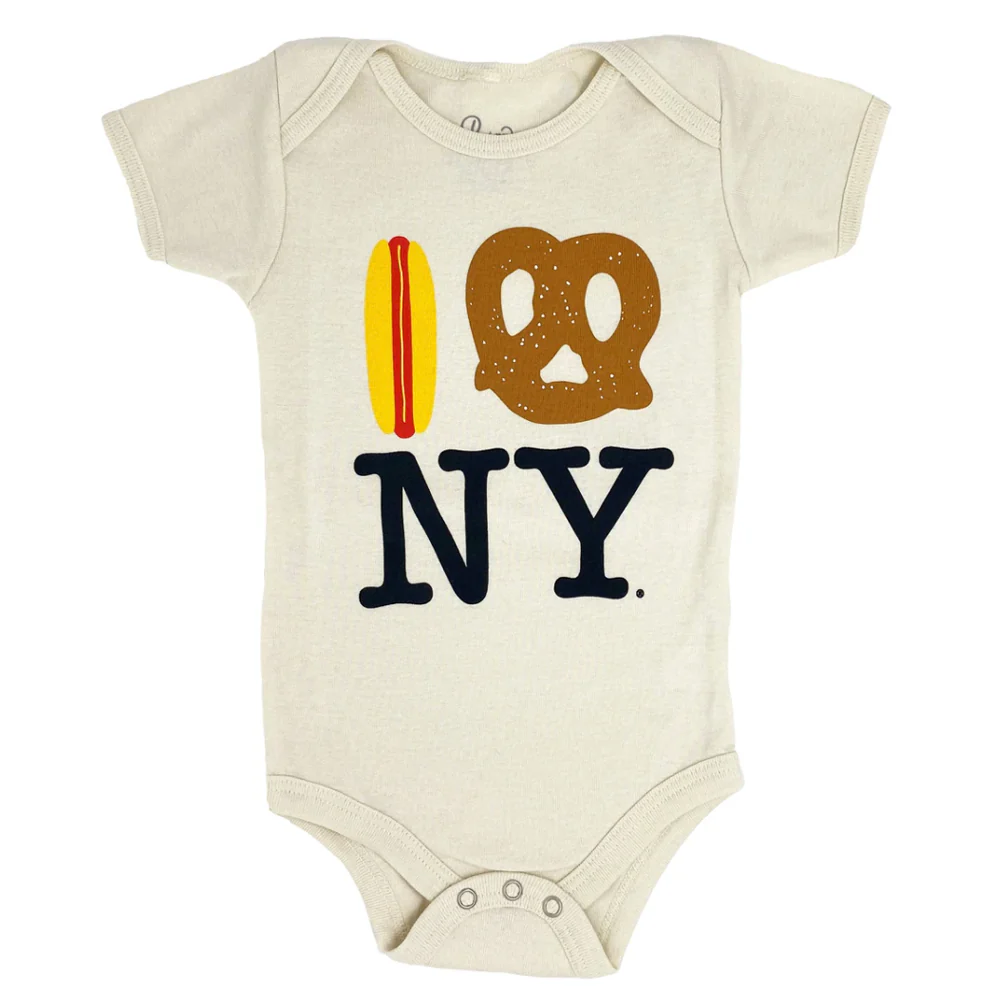 Hot Dog Pretzel NY Onesie