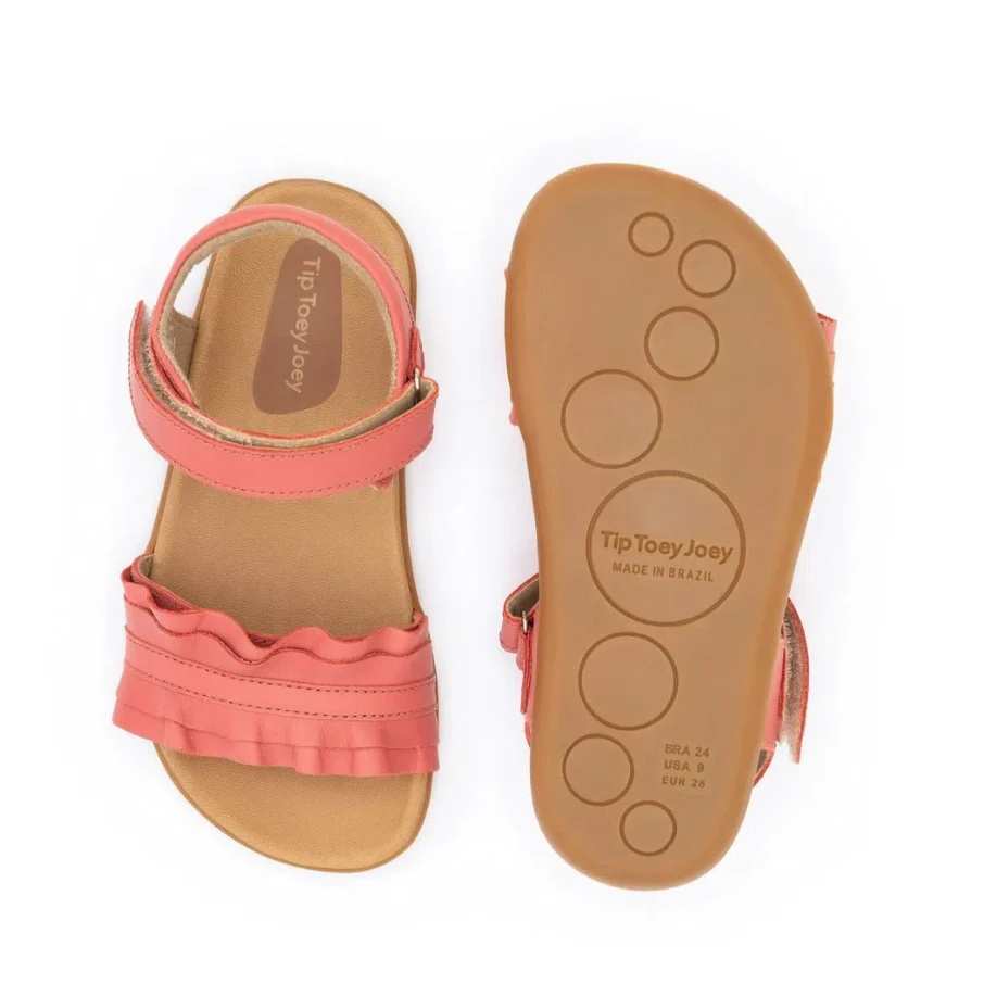 Ruffle Sandal | Coral - Image 6