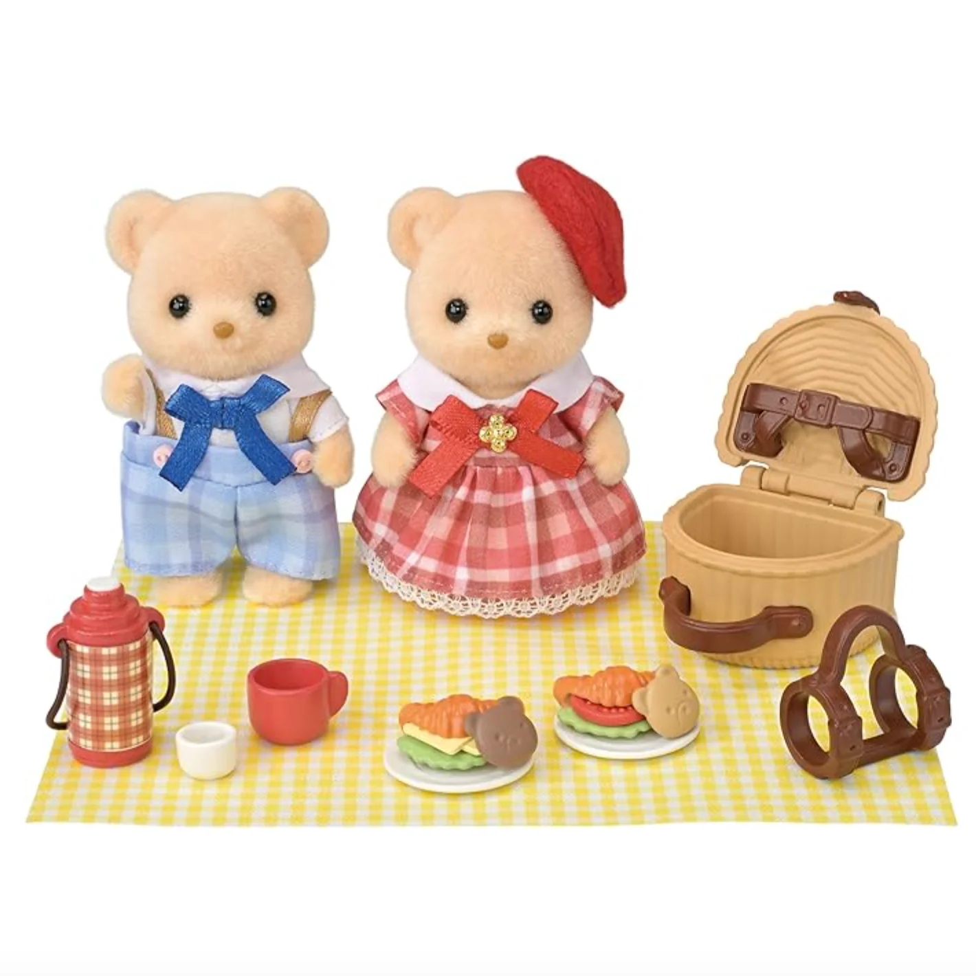 Sylvanian Families Calico Critters Biscuit Bear Brother & Sister Picnic Lunch Set - Image 3